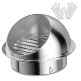 10 Inch 201 Stainless Steel Air Vent Cap with Dense Net (Mosquito Protection) for Office, Home