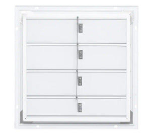 19.25 in. x 19.25 in. Square White Aluminum Automatic Shutter Gable Louver Vent（A minimum order of 50 pieces is required. If necessary, please contact us for a specific quotation.）