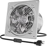 10 Inch Garage Exhaust Fan with Switch & Damper, 988 CFM, With US Plug for Shop, Shed, and Home