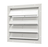 19.25 in. x 19.25 in. Square White Aluminum Automatic Shutter Gable Louver Vent（A minimum order of 50 pieces is required. If necessary, please contact us for a specific quotation.）