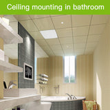 Ceiling-mounted exhaust fan installation in a bathroom, showcasing efficient ventilation and space-saving design.