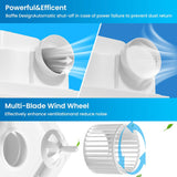 Quiet bathroom exhaust fan with strong airflow of 111 CFM, designed for effective moisture removal with minimal noise.