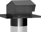 HONGUAN 4-inch roof exhaust vent cap in black, made of galvanized steel with a backdraft damper for superior ventilation.