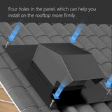 Four holes in the panel, which can help youinstall on the rooftop more firmly.