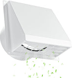 4 Inch Dryer Vent Cover with Removable Mesh, Non-Return Flap & Rubber Cushion for HVAC System