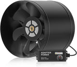 8-inch inline booster duct fan with adjustable speed controller