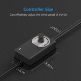 Stepless speed controller for the duct booster fan, providing precise adjustment of airflow and noise levels.