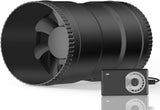 HONGUAN 6-inch inline duct booster fan with adjustable speed controller, ideal for HVAC systems and ventilation setups.