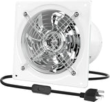 HONGUAN 6-inch exhaust fan with switch, 308 CFM airflow, and wall/window mount for kitchens and bathrooms.