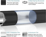 Black PVC-coated dryer duct hose offering lightproof and flexible ventilation for various applications.