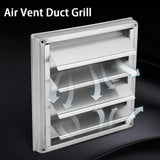 125/150mm Air Vent Stainless Steel Air Vent Duct Grill Wall Square Tumble Air Outlet Extractor Ventilation Cover Fan Outlet Cap