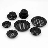 4pcs Wardrobe Cabinet Mesh Hole Black Air Vent Louver Ventilation Cover Stainless Steel Black color