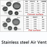 4pcs Wardrobe Cabinet Mesh Hole Black Air Vent Louver Ventilation Cover Stainless Steel Black color