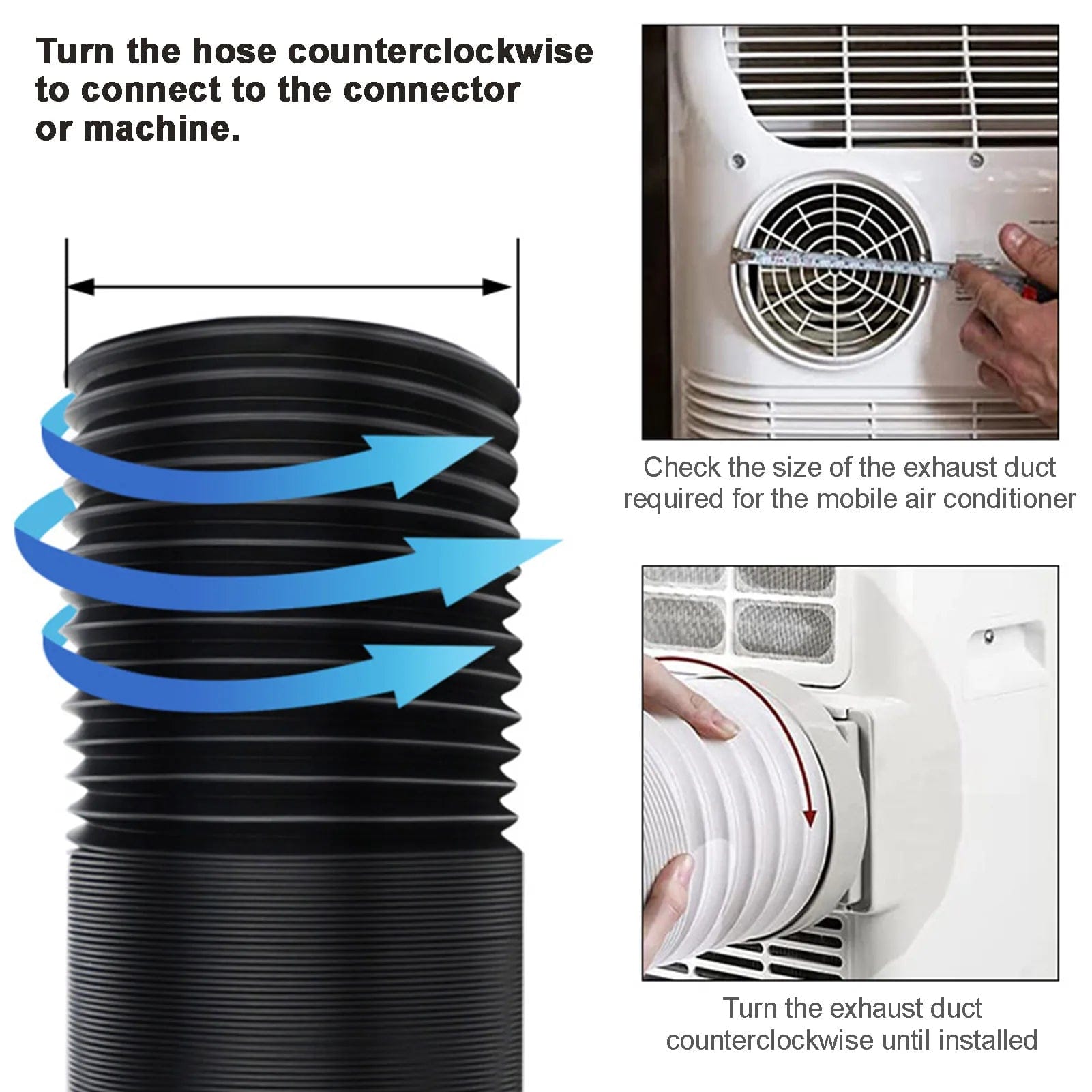 5.9 Inch 15cm Ventilator Pipe Air Conditioner Hose Air Ventilation Flexible Air Conditioner Exhaust Duct Air System Vent