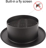 HONGUAN 6-inch soffit vent with built-in fly screen mesh, designed to block insects and debris while ensuring efficient airflow.