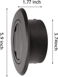 HONGUAN 4-inch outdoor dryer vent cover size diagram showing the diameter, mesh design, and mounting features for easy installation.