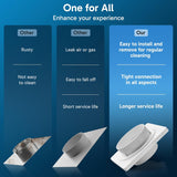 HONGUAN dryer vent connector compared to competitor product, highlighting superior twist-lock design, larger coverage area, and tighter seal for better protection against drafts and foreign objects.