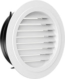 HONGUAN 8-inch round vent cover for soffit exhaust, wall or ceiling mounted, featuring fine mesh and weather seal.