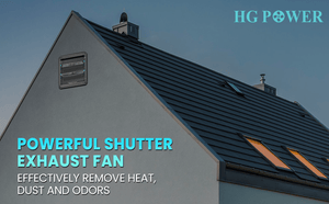 10 Inch Shutter Exhaust Fan with Mesh Screen, 647CFM Low Noise