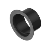 Black Plastic Duct Connector Straight Pipe Flange