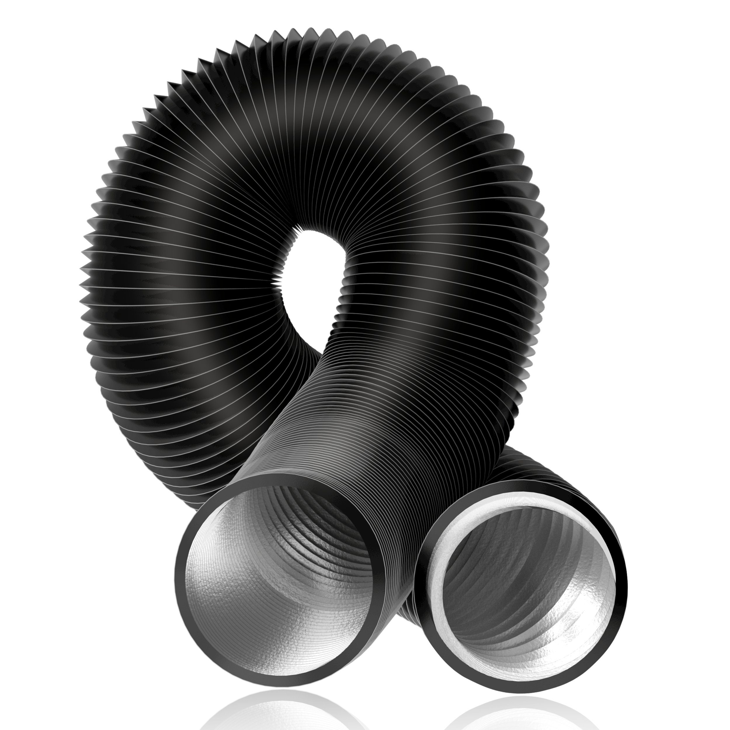 X AUTOHAUX 42mm Inner Diameter 990mm Length Car Heater Ducting Pipe Warm  Air Ducting Hose Vent Black