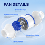 4 Inch Inline Duct Fan 116 CFM