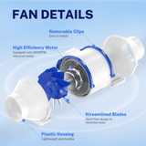 4 Inch Inline Duct Fan 200 CFM