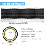 Insulated Flexible Duct Black Aluminum Foil Noise Reducing Ducting