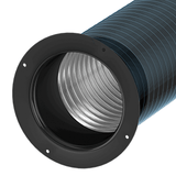 Black Plastic Duct Connector Straight Pipe Flange