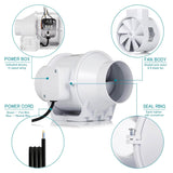 4 Inch Inline Duct Fan 100 CFM 220V