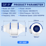 4 Inch Inline Duct Fan 200 CFM