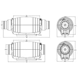 4 Inch Ultra Silent Inline Duct Fan 167 CFM