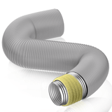 Insulated Flexible Duct Gray Aluminum Foil Noise Reducing Ducting