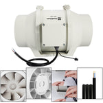 6 Inch Inline Duct Fan with Wired Smart Controller 311 CFM