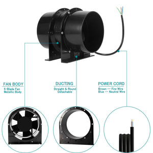 inline axial duct fan