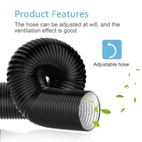 Black Heavy-Duty Four-Layer Protection Dryer Vent Hose for Heating Cooling Ventilation and Exhaust