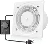 6 Inch Exhaust Fan, Black & White 308CFM （Ceiling Mount,Wall Mount）Through Wall Basement