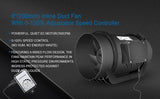 8 Inch Inline Duct Fan with Variable Speed Controller 110V