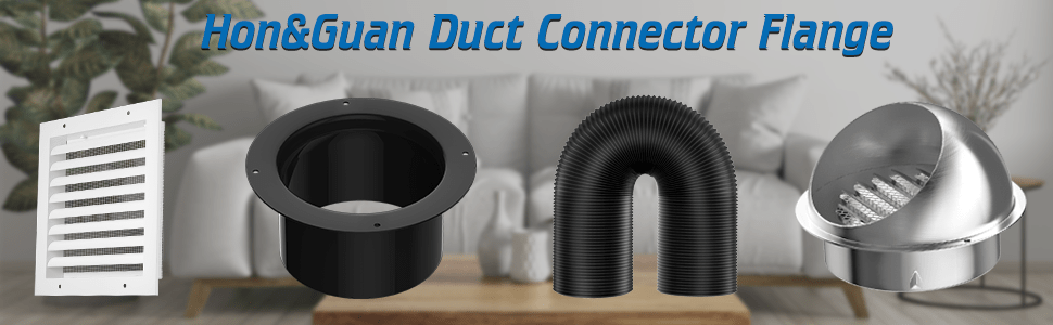 Black Plastic Duct Connector Straight Pipe Flange