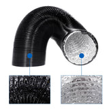 Black Flexible Aluminum Foil Ducting