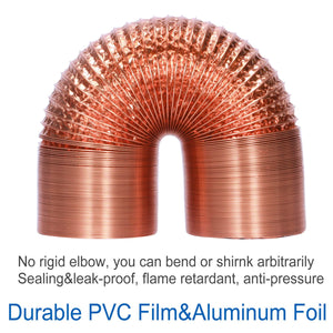 Copper Flexible Aluminum Foil Ducting HVAC Dryer Air Vent Pipe Hose ...