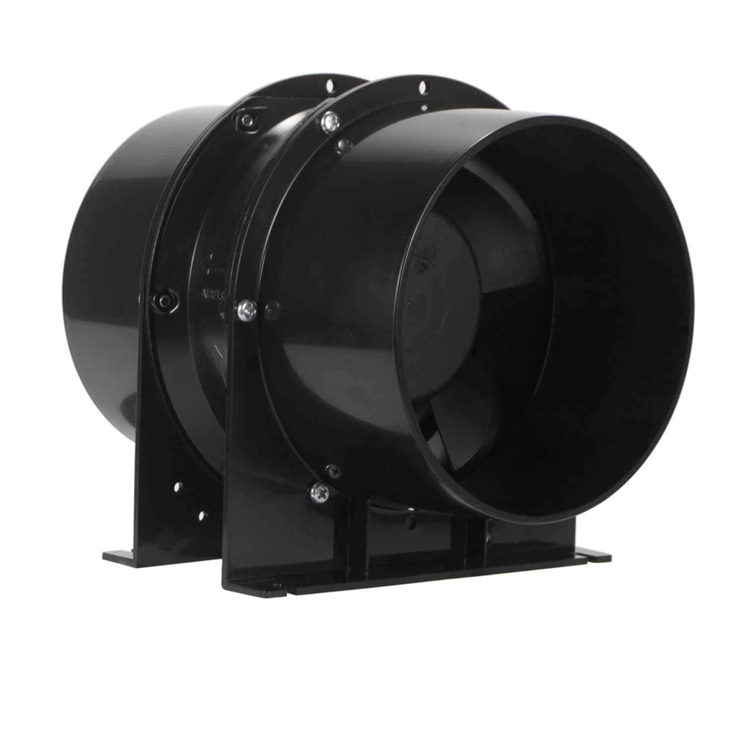 black stainless steel inline fan