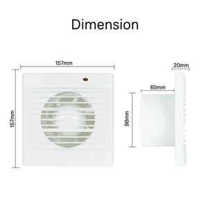 Hon&Guan 4 Inch Exhaust Fan with Insect Net 47 CFM