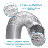 Silver Flexible Aluminum Foil Ducting