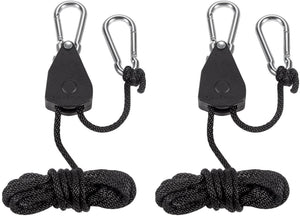 Heavy Duty Adjustable Rope Clip Hanger Ratchet 1 Pair 1/8