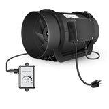 6.3 Inch 470 CFM Inline Duct Fan with Variable Speed Controller