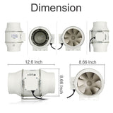 6 Inch Inline Duct Fan 312 CFM 220V