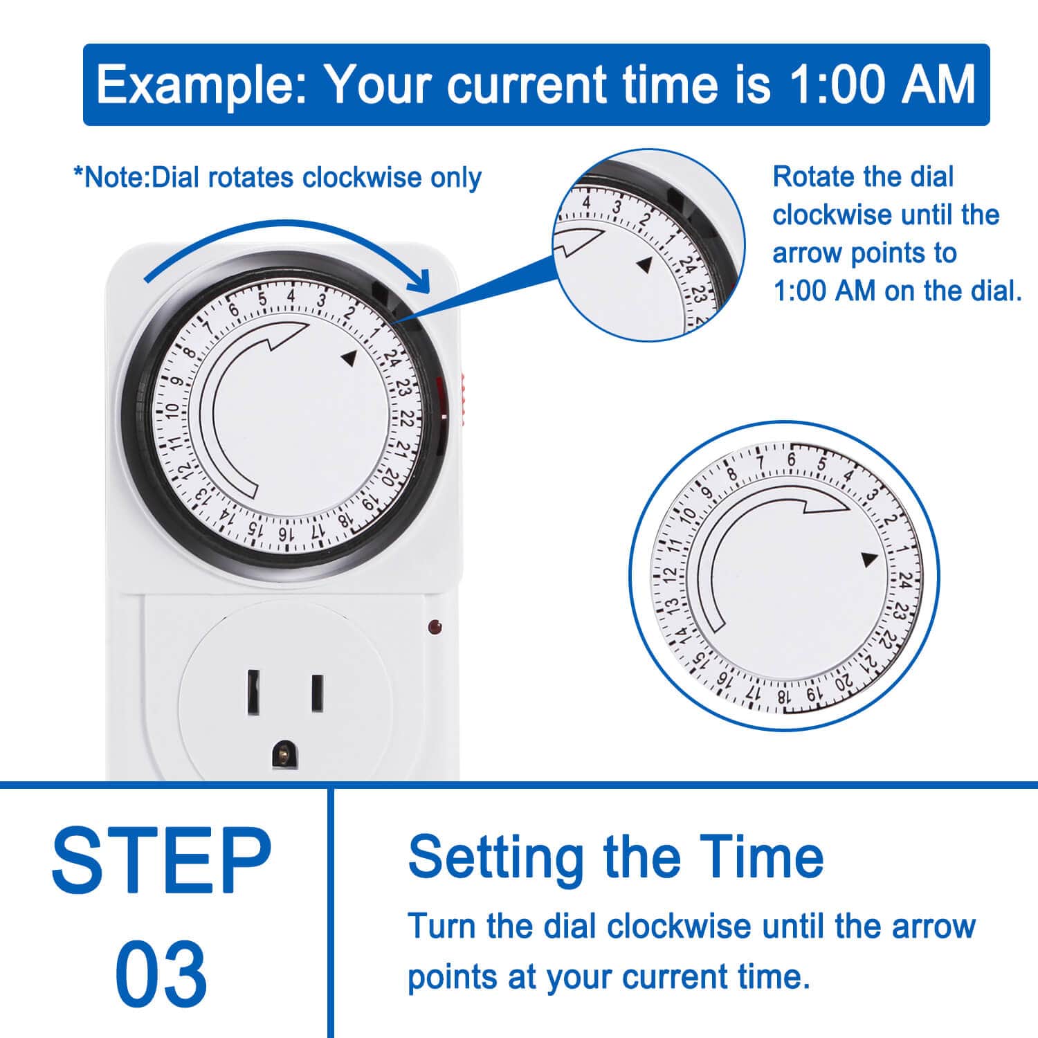 Mechanical Timer Outlet 24 hours
