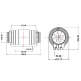 6 Inch Ultra Silent Inline Duct Fan 311 CFM