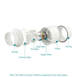 5 Inch Inline Duct Fan with Dual Speed Controller